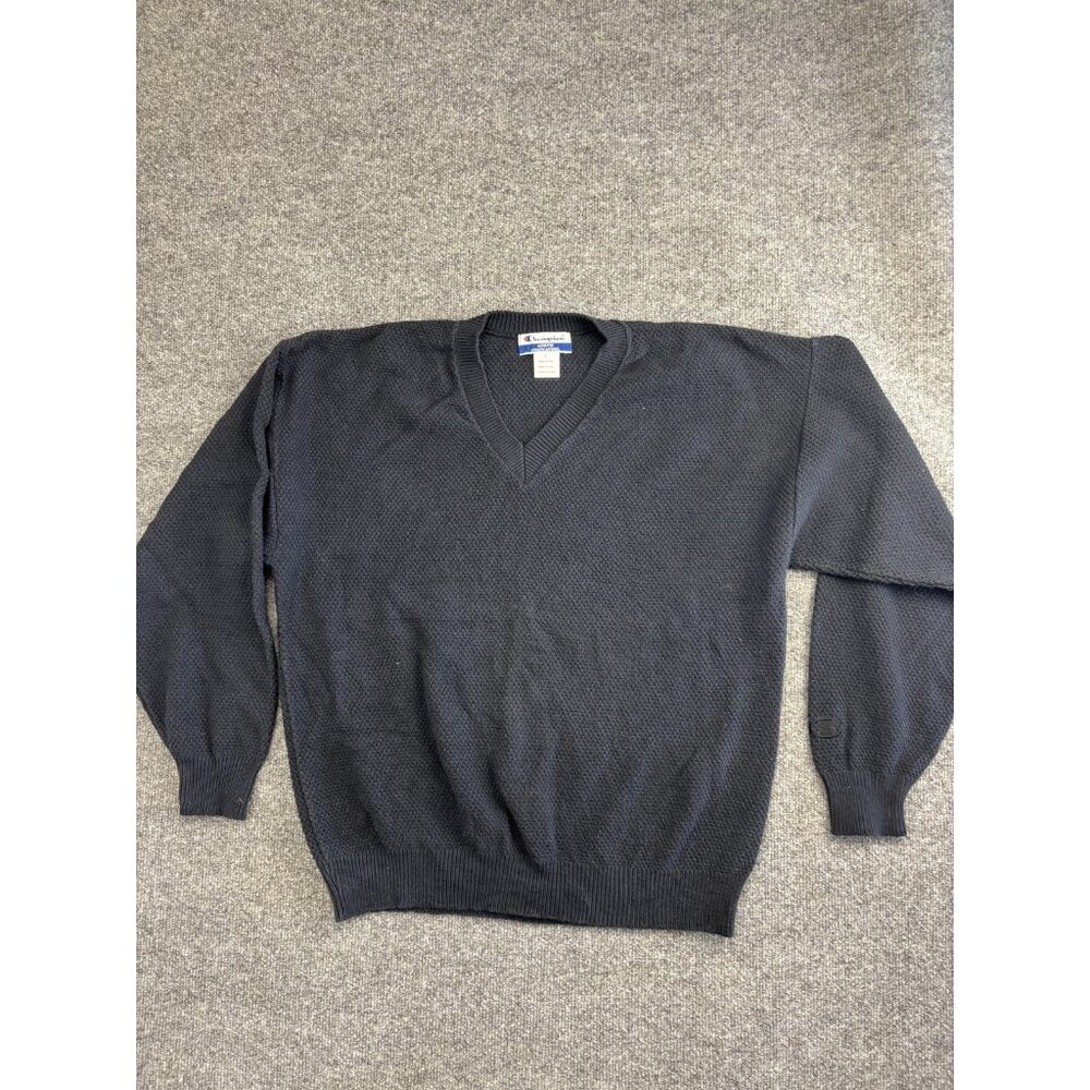 Vintage Champion Sweater Mens Large V‎ Neck Pullover USA Made 90s